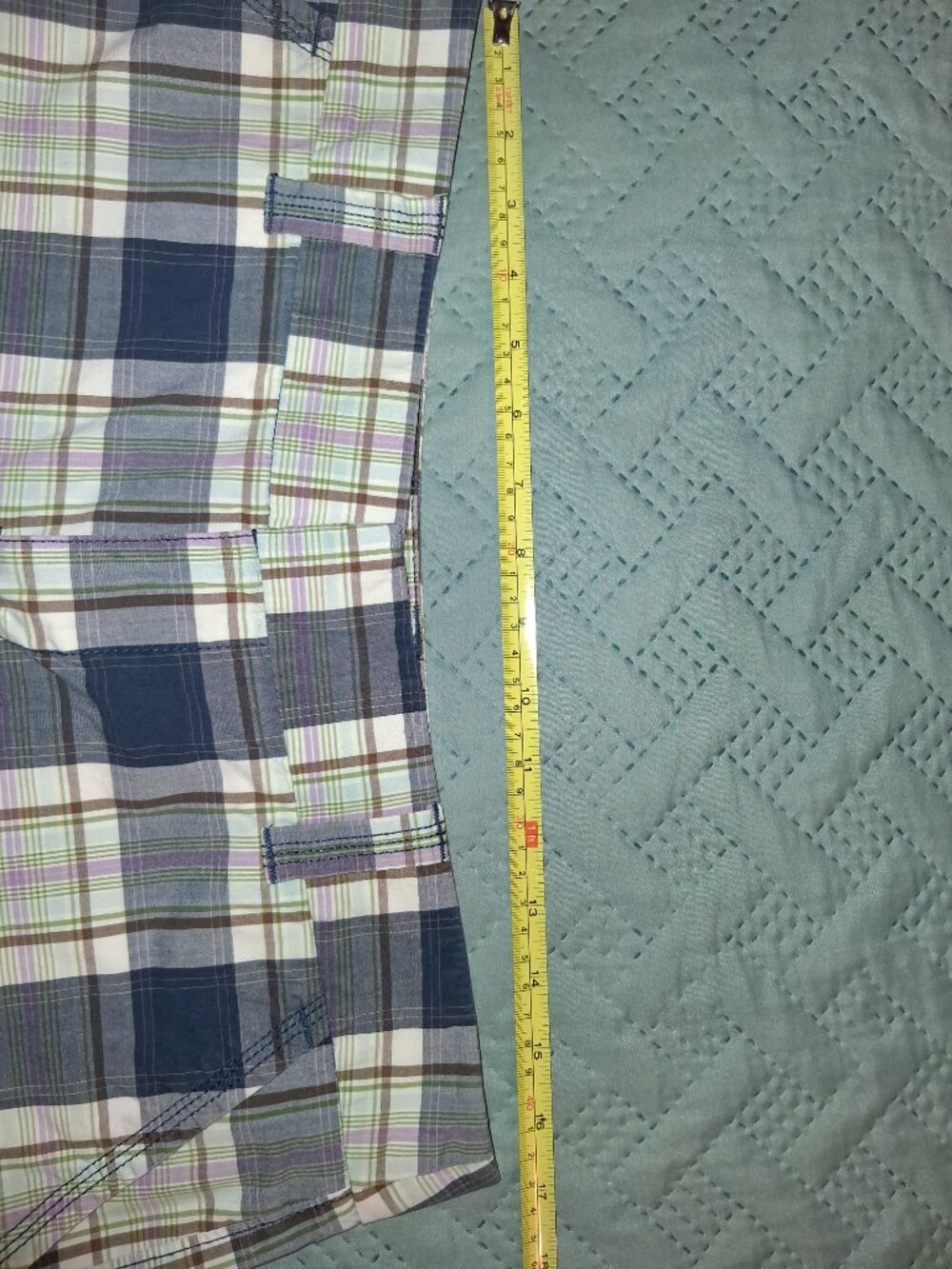 Sonoma Blue Plaid Women's Shorts-size 12 - Picture 3 of 5